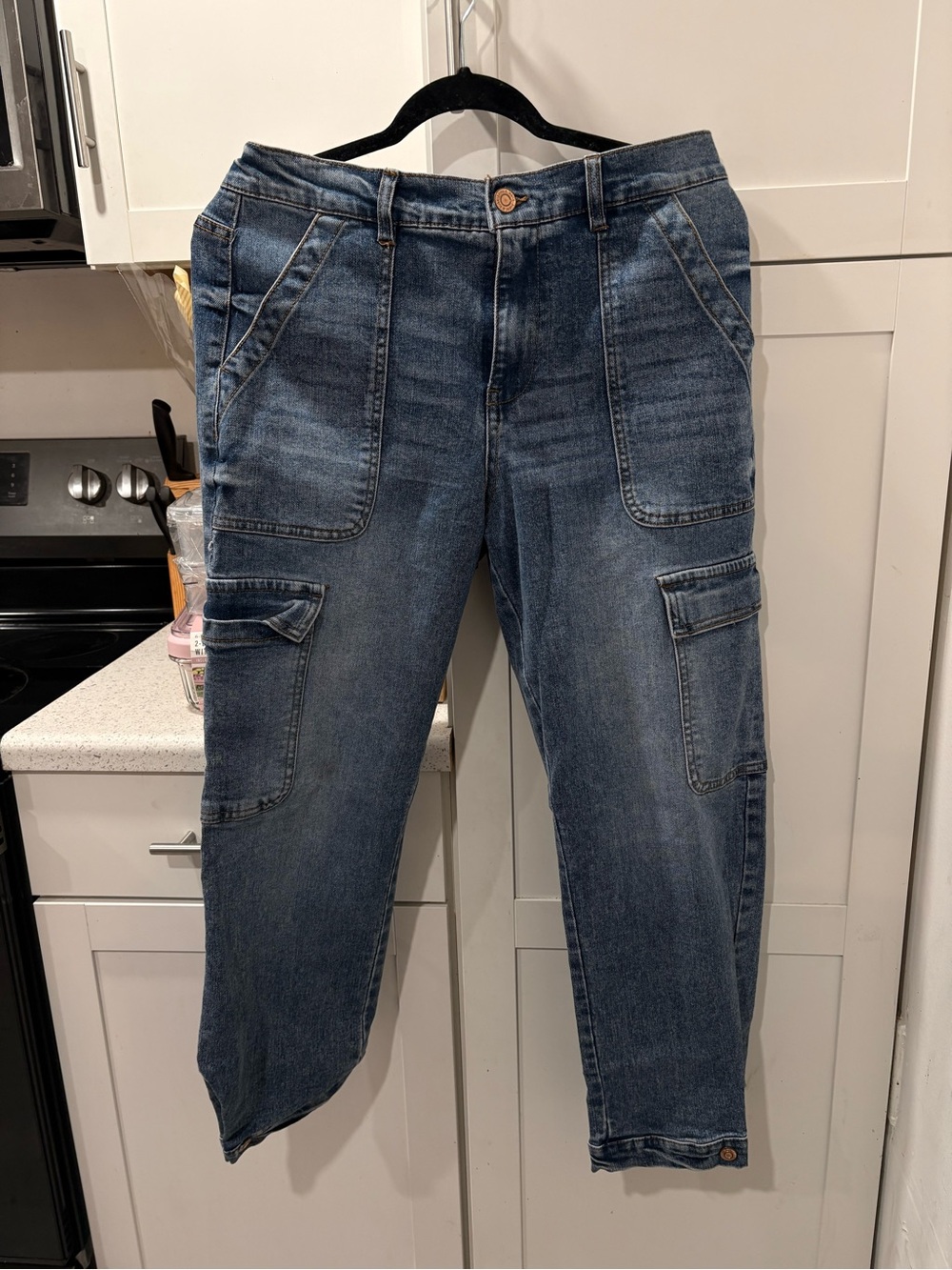 Kensie Jeans Blue Denim with Brown Stitching